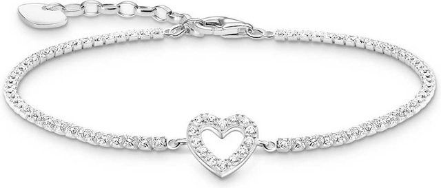 Thomas Sabo Tennisarmband Herz, 925 Silber, Zirkonia, Damen - Bild 1