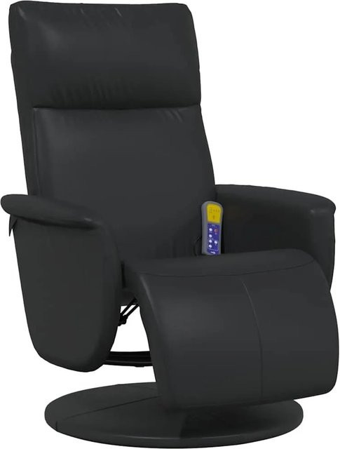 vidaXL Massagesessel mit Fußteil in Schwarz aus Kunstleder und Schaumstoff - Bild 1