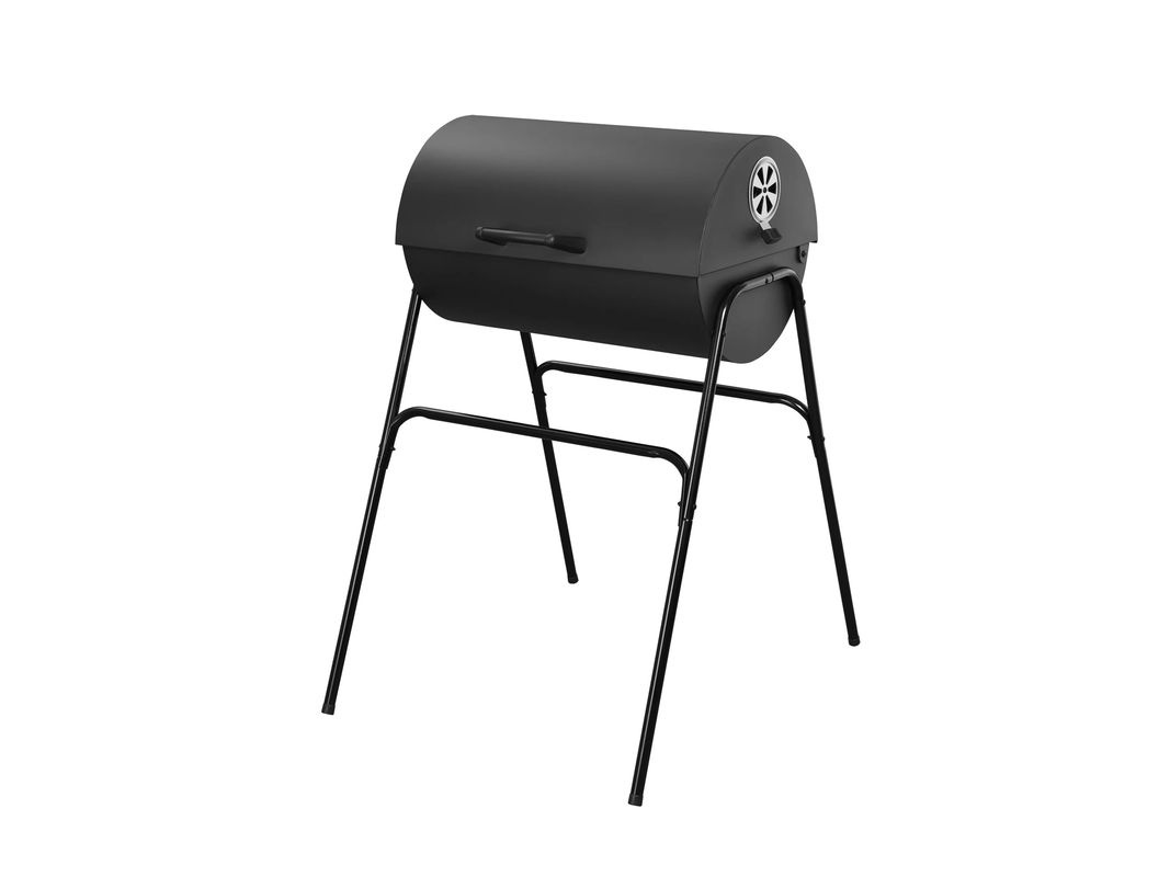 GRILLMEISTER Holzkohle Fassgrill Kansas in Schwarz mit Gestell und Warmhalterost, B: 60 cm, H: 95 cm, T: 79 cm - Bild 3
