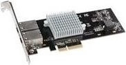 Sonnet Presto 10GbE Netzwerkadapter mit 2x 10GBase-T Ports, PCIe 3.0 x4 Low-Profile, Schwarz - Bild 1