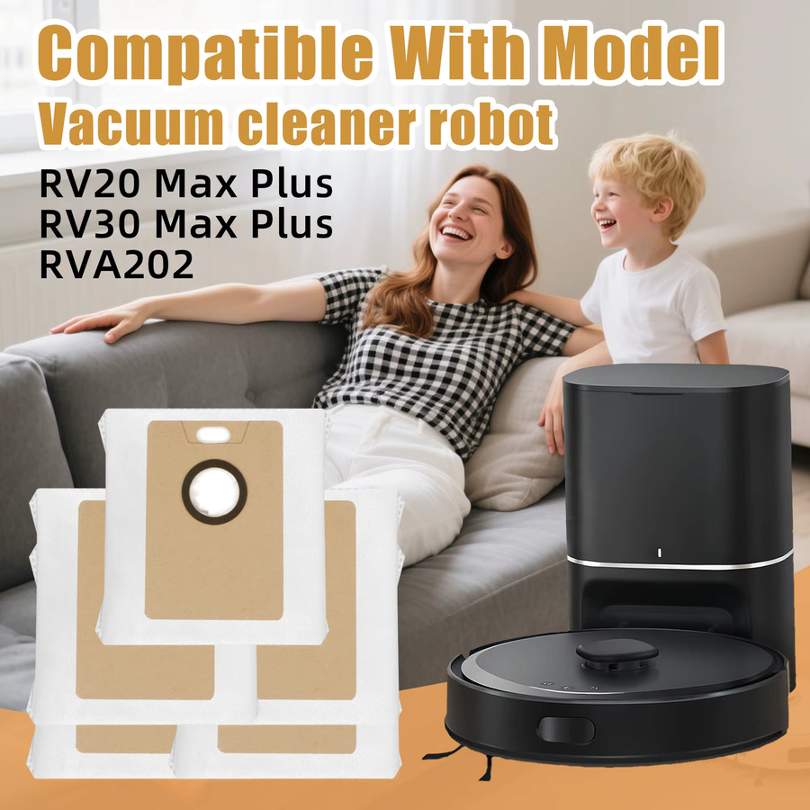 Heloxyo Ersatz-Staubbeutel aus Vlies für Tapo RV20 und RV30 Max Plus Staubsauger - Bild 2