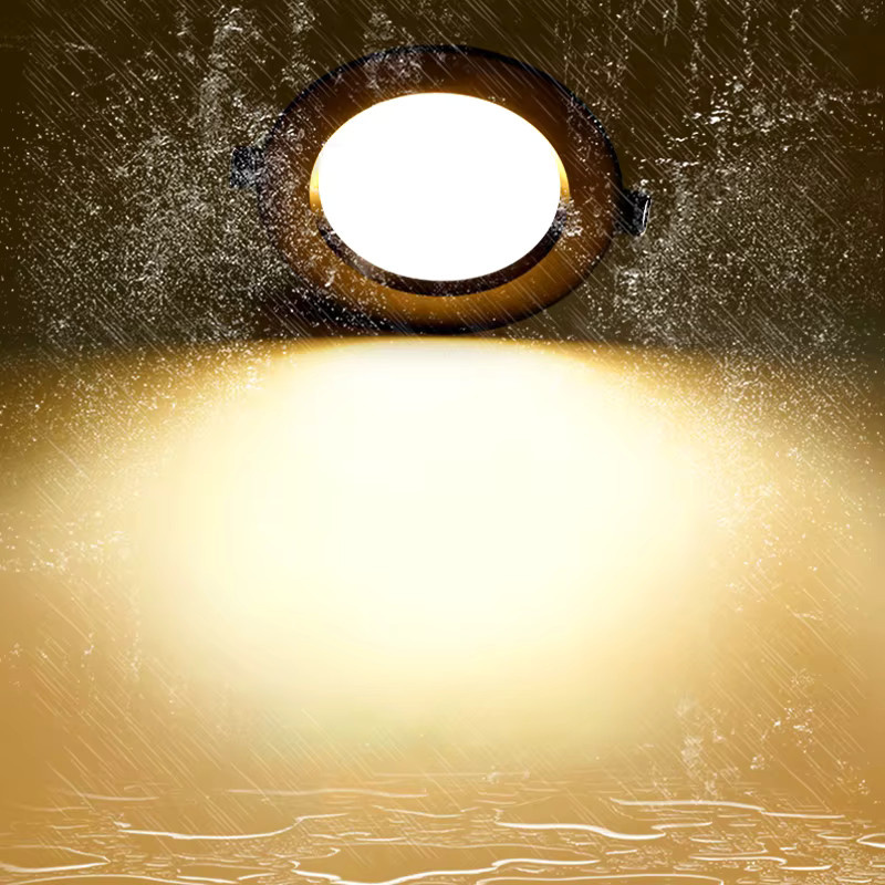 Teetealy LED-Downlight Deckenleuchte IP65 wasserdicht aus Aluminium in Schwarz - Bild 4