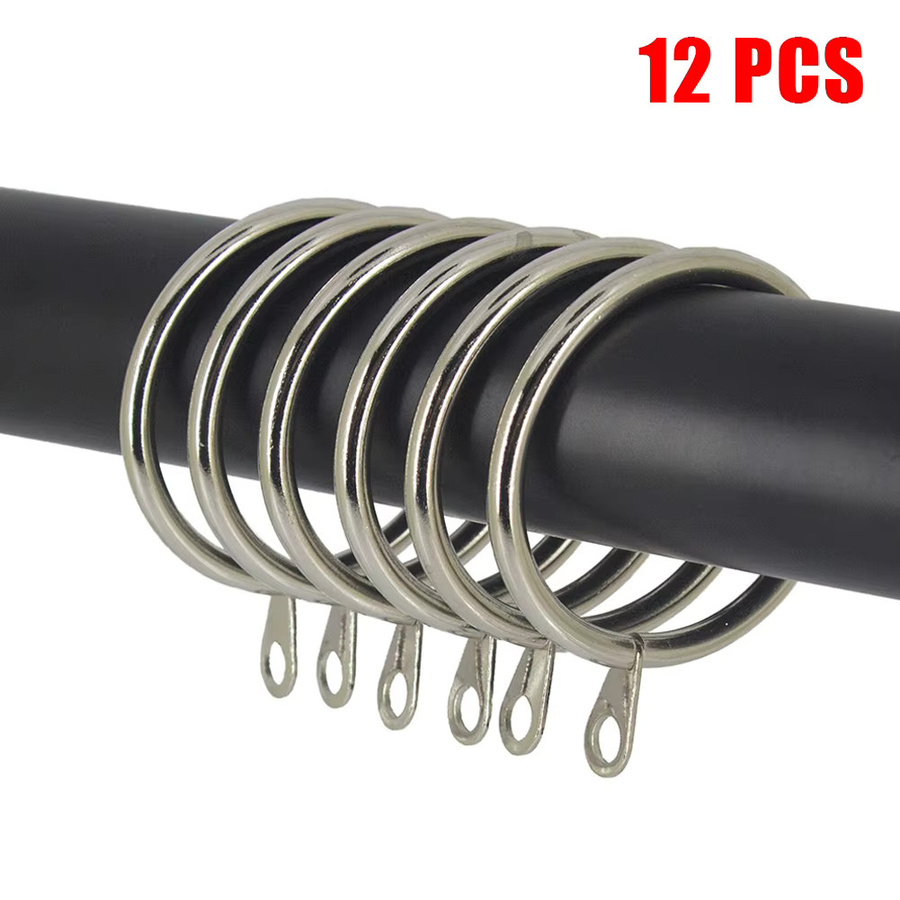 Vorhangringe aus Metall in Schwarz für Gardinenstangen und Voile-Vorhänge - Bild 3