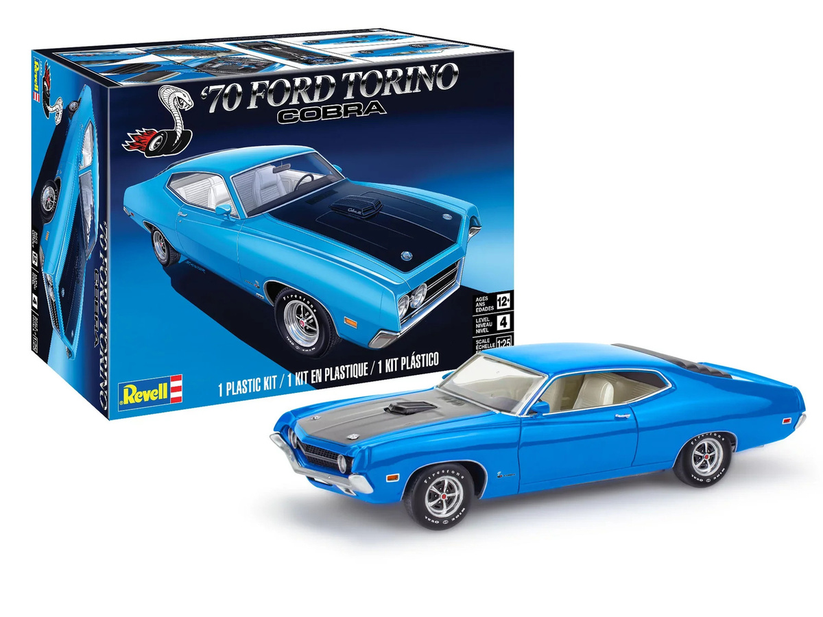 Revell 1970 Ford Torino Cobra, Automodell Bausatz, 1:25, ab 12 Jahren - Bild 3