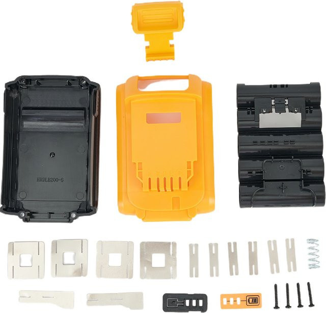 VIBRATITE Ersatz Gehäuse aus Kunststoff mit Li-Ionen-Batterie für 18V und 20V Elektrowerkzeuge, Farbe: Gelb - Bild 1