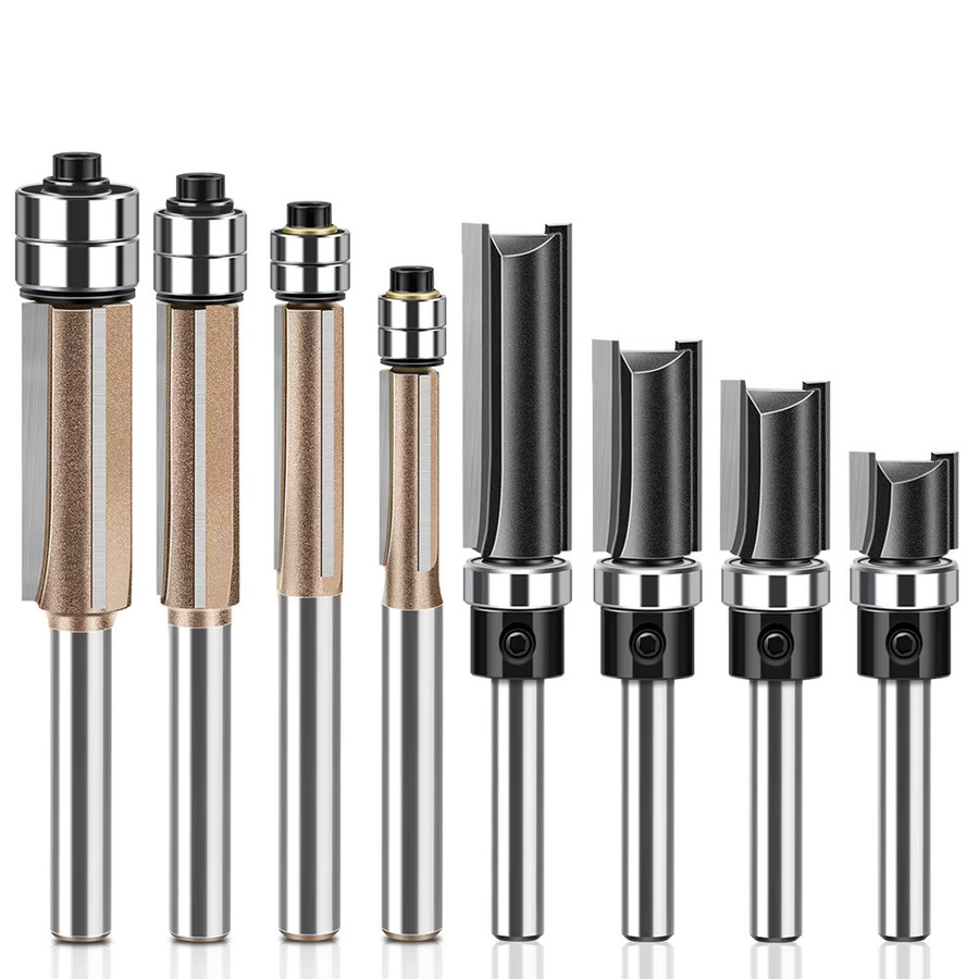 YERSOXN 30-teiliges Schaftfräser-Set mit 6mm 1/4-Zoll Schaft, Nutfräser und Fräsköpfe in Silber für die Holzbearbeitung - Bild 2