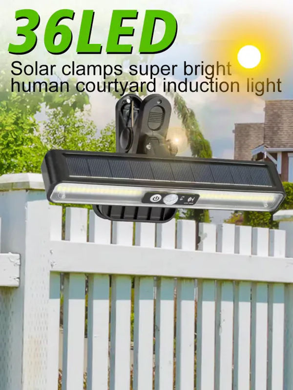 NEWBIRTH Solar-Bewegungssensorleuchte mit 36 LED, IP65 Wasserdicht, Schwarze Außenleuchte zur Wandmontage für Terrasse und Zaun - Bild 7