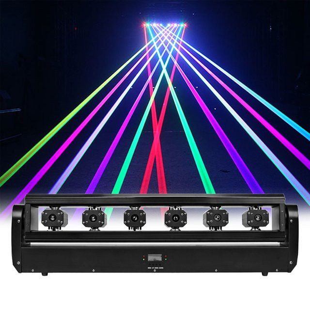 DJ AiK Moving Head Laser Strahl Licht RGB 3in1 Projektor DMX512 für Bühne und Party - Bild 1