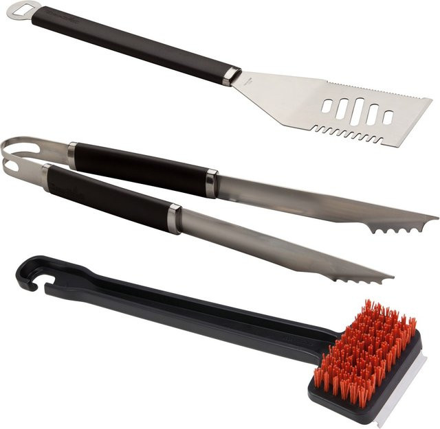 Char-Broil Grillbesteck Einsteigerset 3-teilig aus Edelstahl in Schwarz - Bild 1