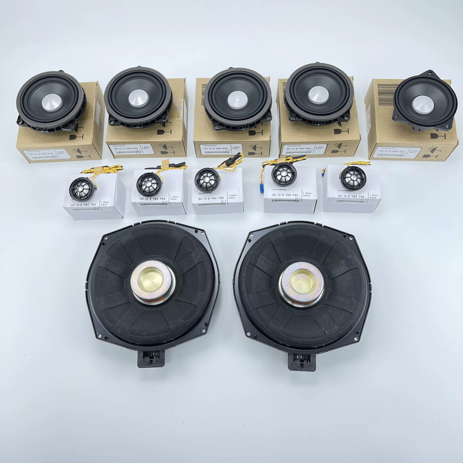 ALOONGACARR Auto-Audiosystem für BMW E60 E70 E83 E90 E92 F10 F20 F30 F32 F34 G20 G30 mit Hochtönern, Mitteltönern und Subwoofer in Schwarz - Bild 2