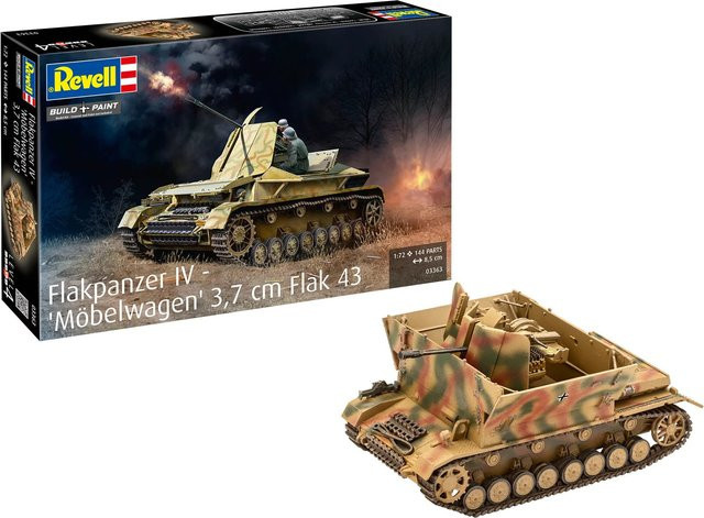 Revell Flakpanzer IV Möbelwagen 3.7cm Flak 43, Modellbau, 1:72 - Bild 1