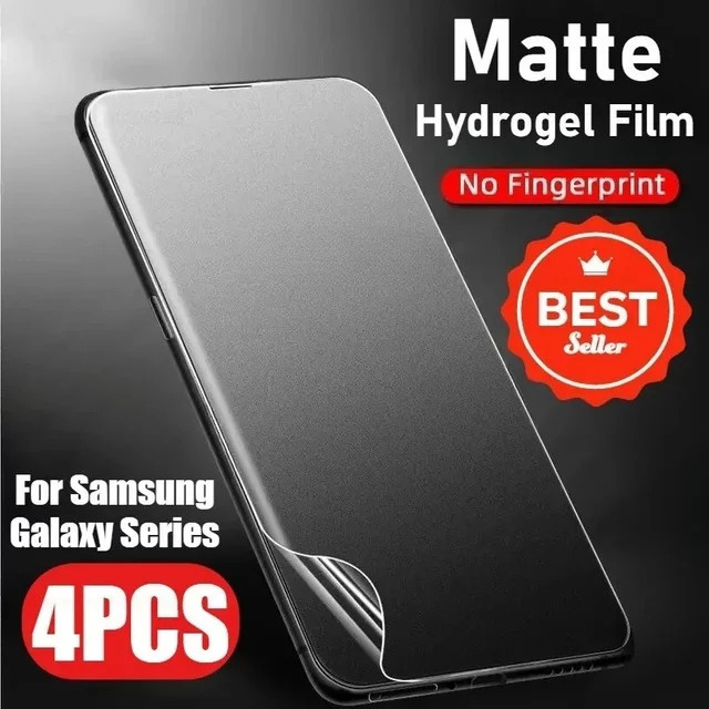4 Stück matte Hydrogelfolie Displayschutzfolie für Samsung Galaxy S25 S24 S23 S22 S21 S20 Ultra Plus FE und S10 von DIXSG in Transparent - Bild 1
