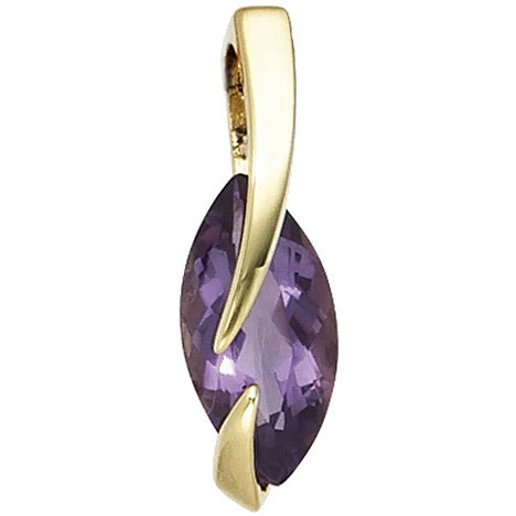 Colfem Anhänger 585 Gelbgold, Amethyst, Unisex - Bild 1