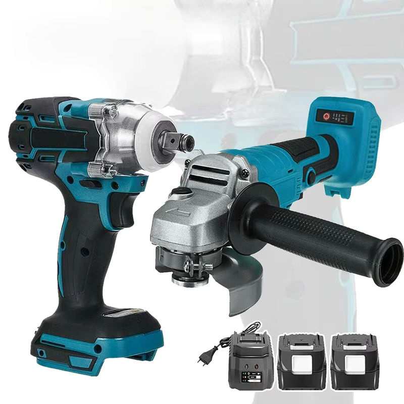 Makita LXT Akku-Elektrowerkzeug-Set mit 125 mm bürstlosem Winkelschleifer und Schlagschrauber, Blau, passend für 18V Akkus - Bild 6