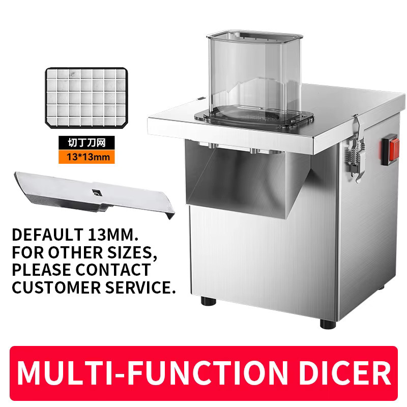 LZHZXY Multifunktions-Gemüseschneider aus Edelstahl in Silber als Würfel- und Schneidemaschine für Rettich und Zwiebeln - Bild 2