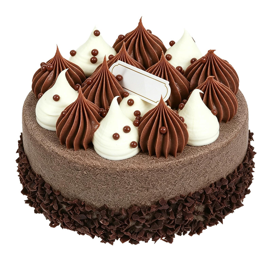 Fishine Motivkuchen Schokoladencreme als Ausstellungsrequisite für Hochzeiten und Geburtstage, Braun, Durchmesser: 10,16 cm - Bild 2