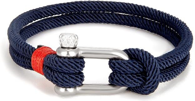 Armband Doppelstrang U-förmiges Schäkel-Überlebensseil, 21 cm, Unisex - Bild 1