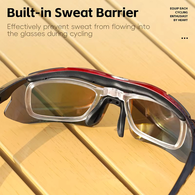 WEST BIKING Sonnenbrille, Unisex, Vollrand, Kunststoff, Multicolor - Bild 6
