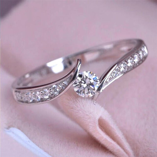 YIRAN Jewelry Verlobungsringe, Zirkonia, Kupfer, Damen - Bild 1