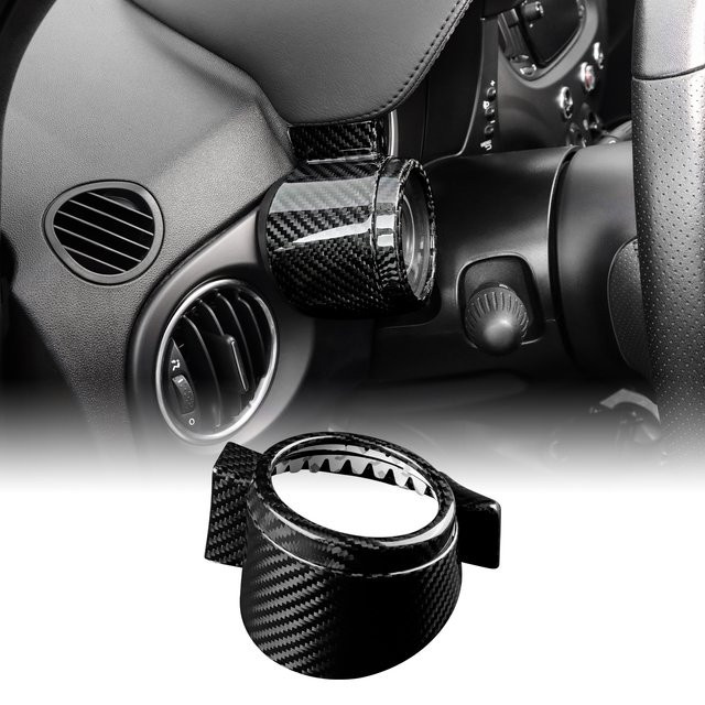 KUNGKIC Abdeckung für Ladedruckanzeige aus Kohlefaser in Schwarz für Abarth 595, 695, 595C und 695C (Linkslenker) - Bild 1