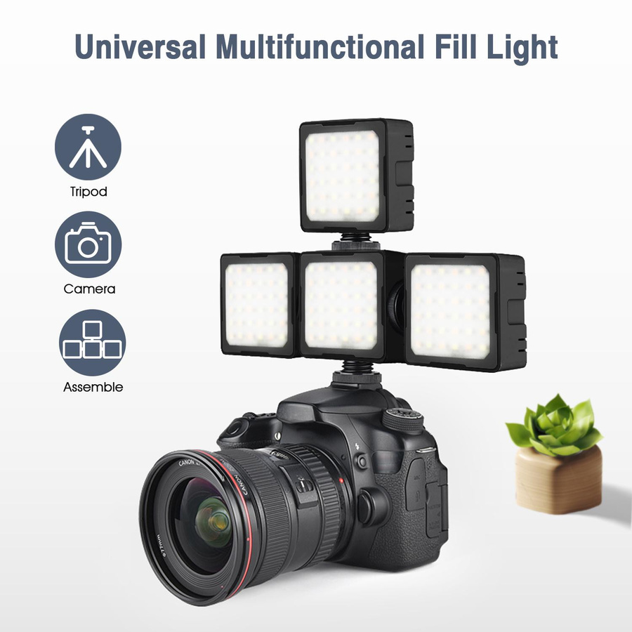 Andoer CL-36 Mini LED-Videoleuchte Schwarz, dimmbar, 2800 K–8500 K, mit integriertem Akku und LCD-Display - Bild 3