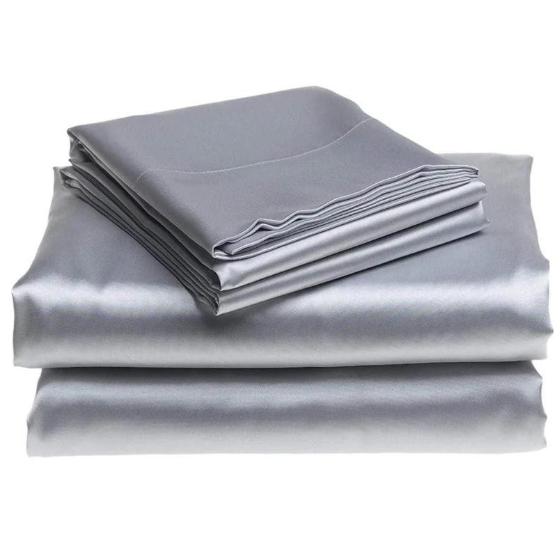 A Warm HOUSE Bettwäscheset aus glattem Mako-Satin für den Sommer, bestehend aus Bettbezug, Bettlaken und Kissenbezügen, Twin Size, 3-teilig - Bild 2