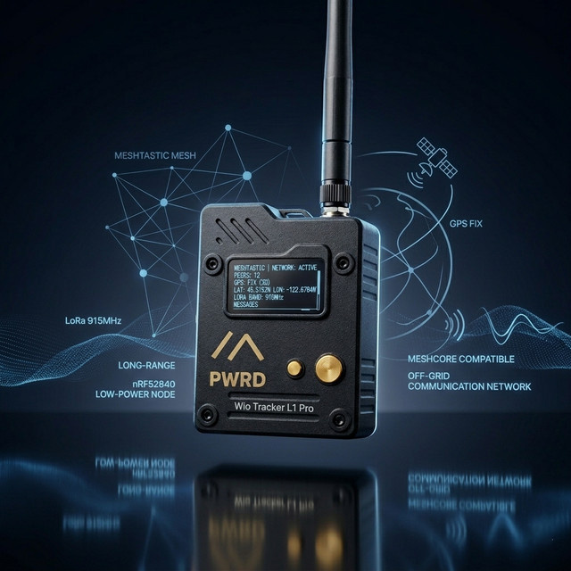 Seeed Studio Meshtastic Node MeshCore LoRa Mesh-Kommunikation Wio Tracker L1 Pro mit 1,3-Zoll OLED-Display, GPS und nRF52840 in Schwarz - Bild 1