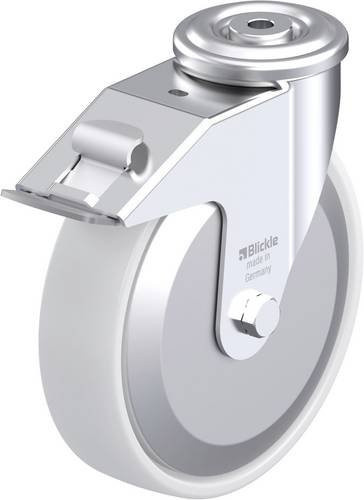 Blickle LER-PO 200R-FI-FA Stahlblech-Lenkrolle aus verzinktem Stahl mit Rad-Durchmesser 200 mm und einer Tragfähigkeit von 300 kg - Bild 1