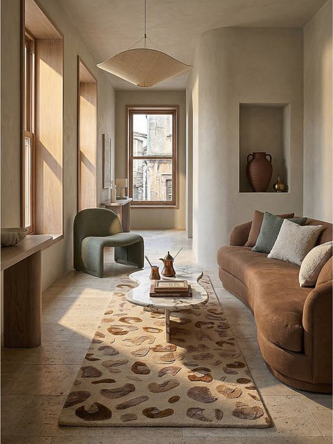 Läufer Kadima Design SABLE in Beige aus Wollmischung mit Leoparden-Muster B/T/H: 80 x 230 cm - Bild 1