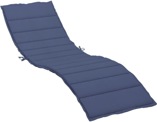 vidaXL Sonnenliegen-Auflage aus Oxford-Gewebe in Marineblau mit Schaumstofffüllung und Befestigungsbändern - Bild 1