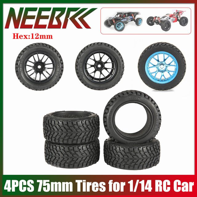 NeebRC RC Off Road Auto Reifen, 4-teiliges Set, Gummi, 1:10 - Bild 1