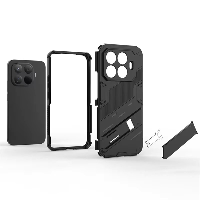 Xiaomi Schutzhülle im Punk Stil für Xiaomi 17 Pro Max, Xiaomi Mi 15T Pro und Xiaomi 15T in Schwarz - Bild 3