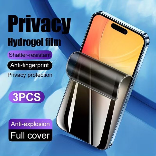3-teiliges Anti-Spionage Hydrogel Displayschutz-Set für Realme GT2 Pro, GT Neo, Flash, GT2 Explorer Master Edition und GT Master in Transparent - Bild 1