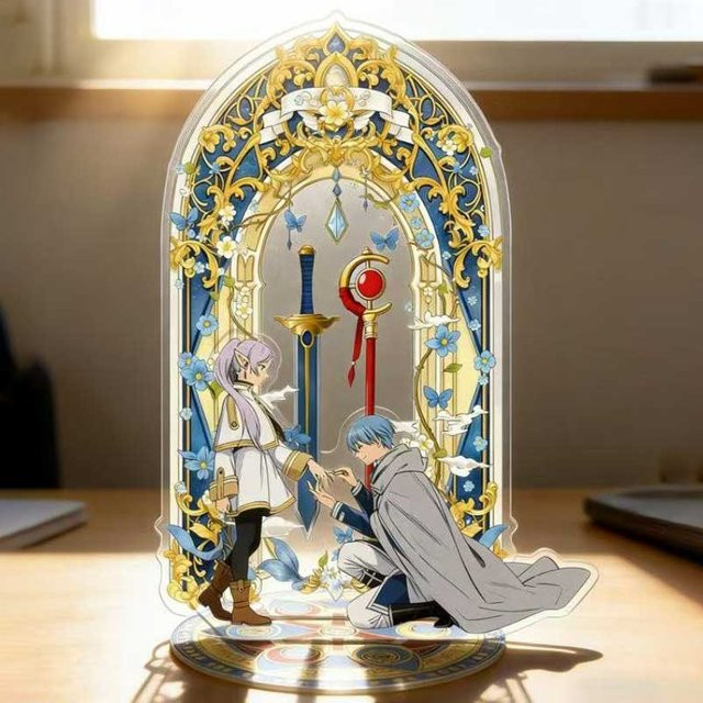 bilibili Frieren: Beyond Journey's End Himmel Proposal, Doppel-Einsteck-Acryl-Standfigur, Buntglasfenster - Bild 1