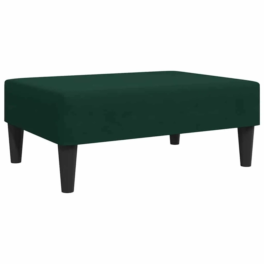 vidaXL Fußhocker aus Samt in Dunkelgrün, B/T/H: 77 x 55 x 31 cm - Bild 2