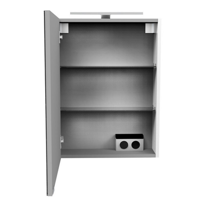 Fackelmann Spiegelschrank SBC Weiß mit Softclose Türen und LED-Beleuchtung, B/H/T: 50 x 68 x 15,3 cm - Bild 2