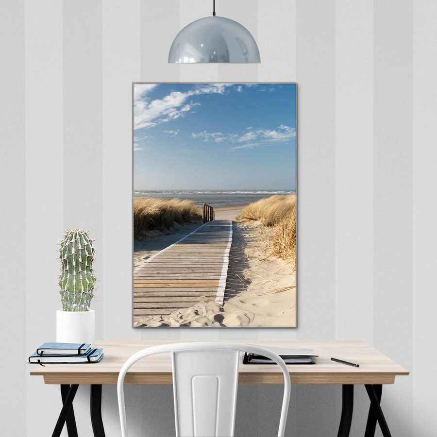 banjado Glas Magnettafel Motiv Dünen, blau, B/H: 40 x 60 cm, rahmenlos und beschreibbar - Bild 1