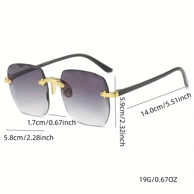 Oculos Sonnenbrille, randlos, quadratisch, rot, Metall, Unisex - Bild 2