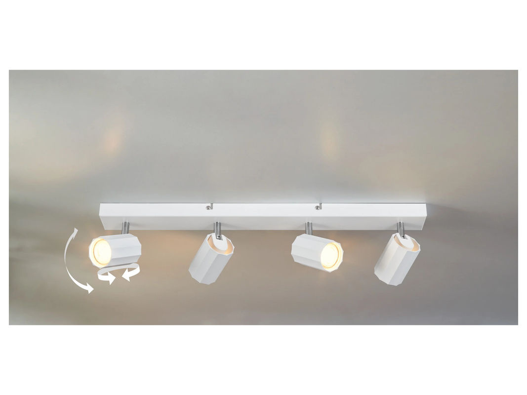 LIVARNO HOME Deckenschienenleuchte mit 4 neig- und schwenkbaren LED-Spots in Weiß - Bild 2