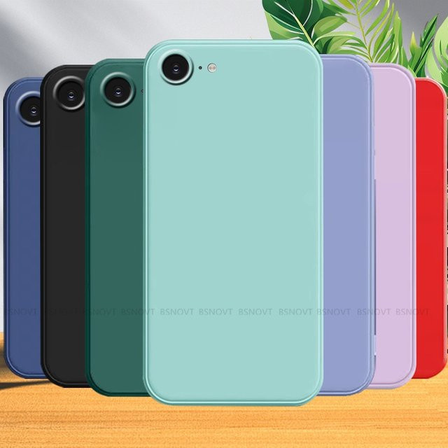 Stoßfeste Handyhülle aus weichem Flüssigsilikon für iPhone 17e in Grau und Multicolour - Bild 1