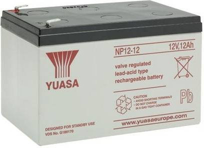 Yuasa NP12-12 Bleiakku 12 V 12 Ah Blei-Vlies AGM mit Flachstecker 4.8 mm B/H/T: 151 x 98 x 101 mm - Bild 1