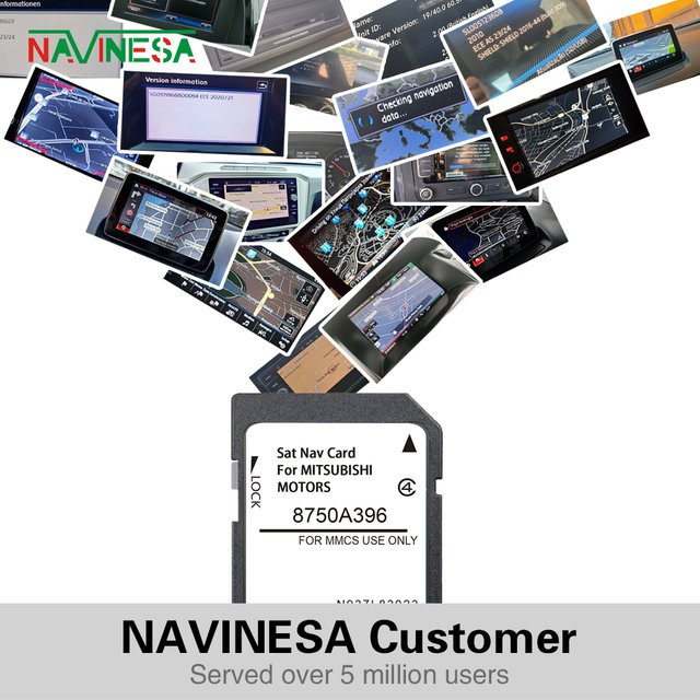 NAVINESA SD Navigationskarten-Update Europa und UK für Mitsubishi Outlander, Pajero, ASX und Lancer mit 16GB GPS Speicher für MMCS Systeme - Bild 1