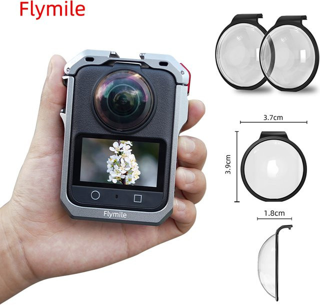 DJI Osmo 360 Objektivschutz aus gehärtetem Glas in Transparent, kratzfest und stoßfest - Bild 1