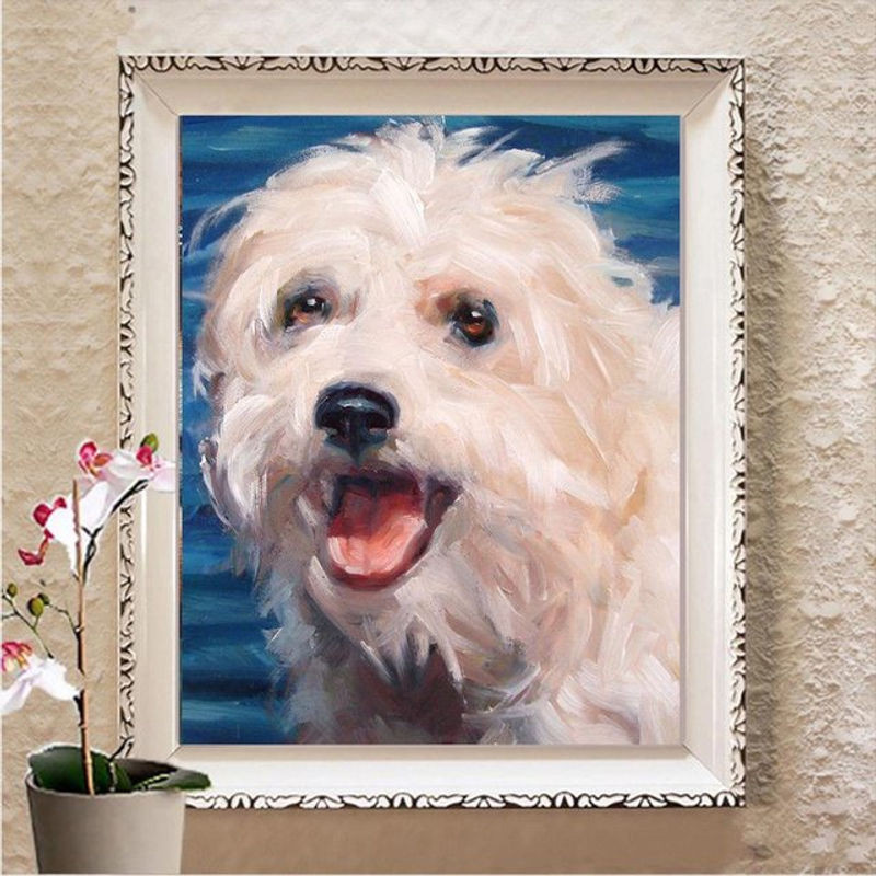FIYO Diamond Painting Set Landschaft und Tier in Querformat, Mehrfarbig, B: 30 cm, H: 20 cm - Bild 1