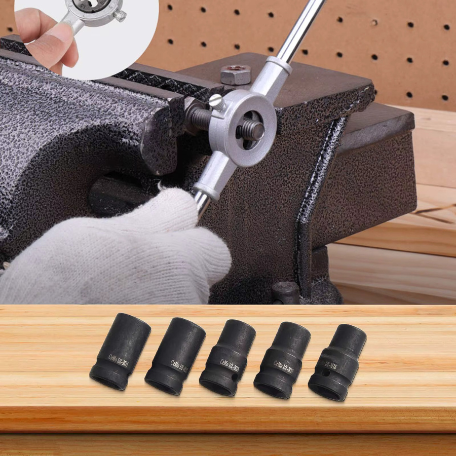 DAZZLEEX Square Schraubendreher-Aufsatz Set, 10 Stück, Schwarz, 2-Zoll-Antrieb für elektrische Schraubendreher, M6-M24 Handwerkzeug-Zubehör - Bild 5