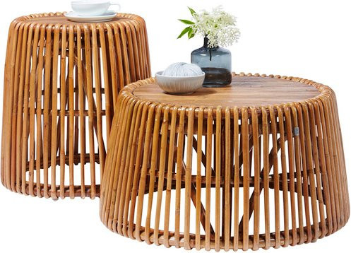 SIT Beistelltisch RATTAN aus Rattan und Teakholz in Beige, B: 69 cm, H: 47 cm - Bild 1