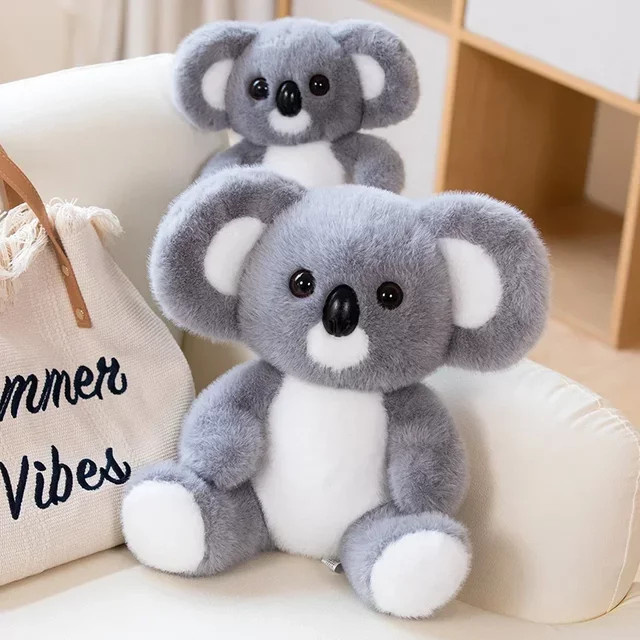 MIAOOWA Sitzende Koalas Plüsch Spielzeug, Grau, Plüsch / Textil - Bild 1
