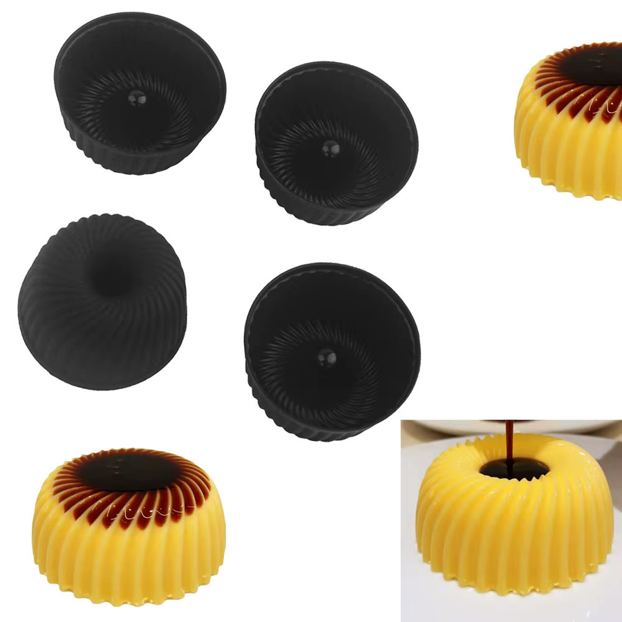 Meibum Silikonform in Rockform für Schokolade, Pudding und Chiffon-Kuchen, Schwarz - Bild 3