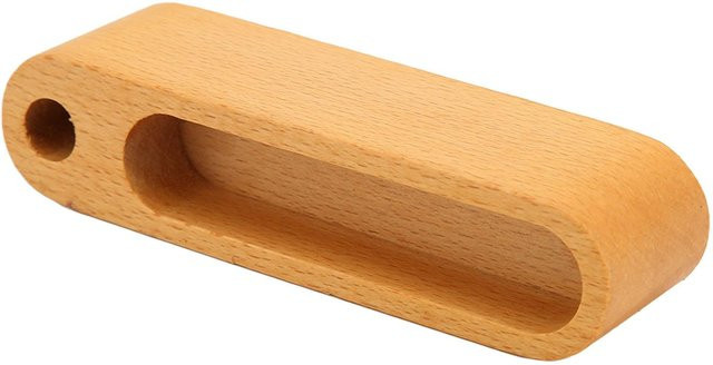 Koogeelife Visitenkartenhalter aus Holz mit Stiftloch und Mehrfachfächern in Beige - Bild 1
