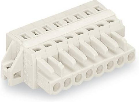 WAGO Buchsengehäuse-Kabel 721 mit 12 Polen und 5 mm Rastermaß in Grau und Weiß, 721-112/027-000, 25 Stück - Bild 1